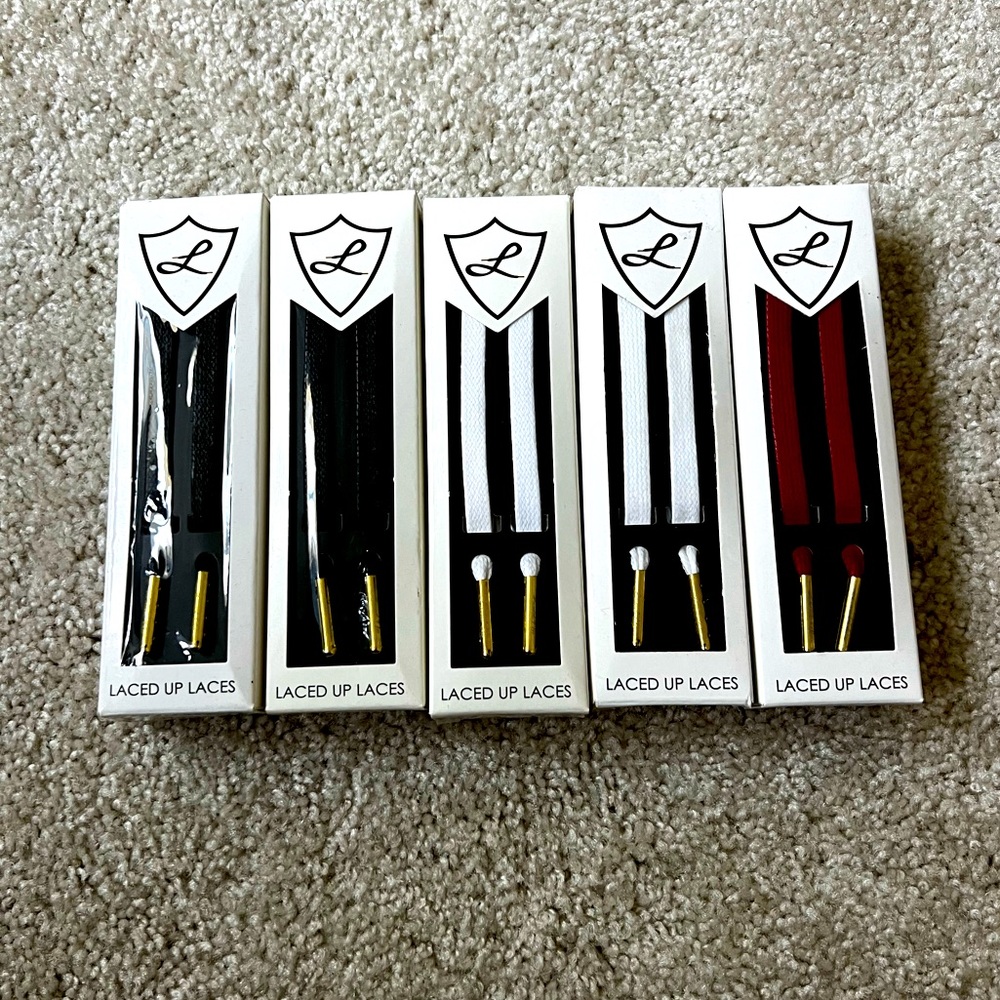 Laced Up Laces Shoe Laces Waxed Brand New in Box Various sizes 63” 55” 50”